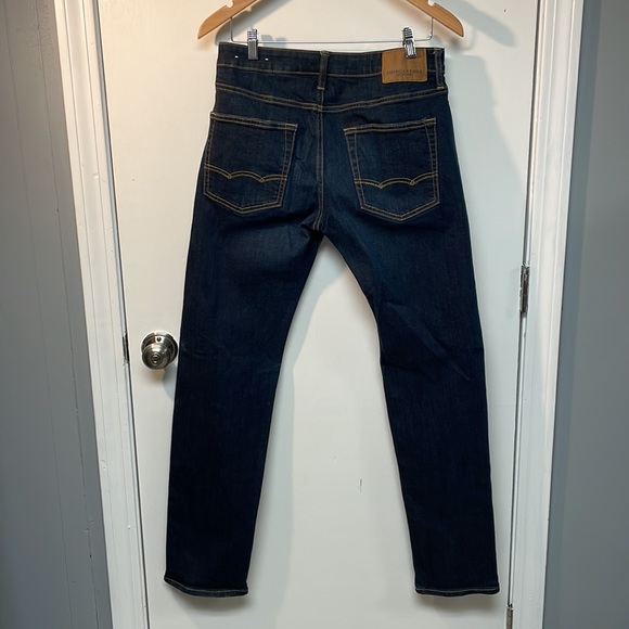 AE Slim Straight 32x34 EXTREME FLEX Dark Wash Denim Jean - Picture 4 of 7